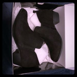 Torrid low black booties - size 11.5 NEVER WORN!